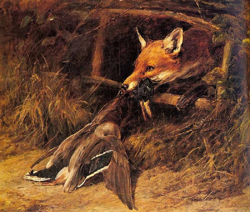 Heywood Hardy Returning To The Foxs Lair oil painting image